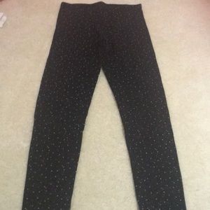 black polka dot leggings